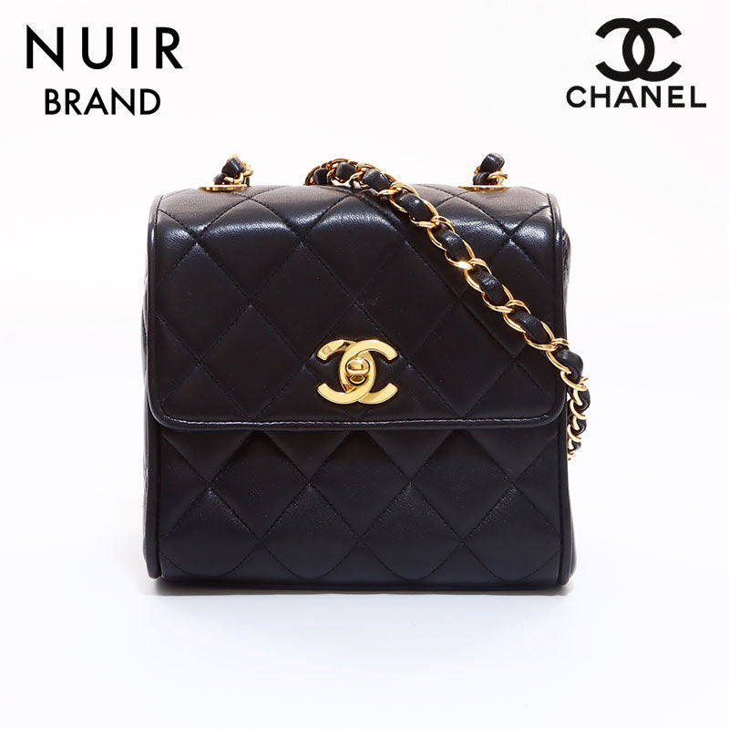 Chanel Coco Mark Minimatelasse No. 3 Shoulder Bag Black WS6949