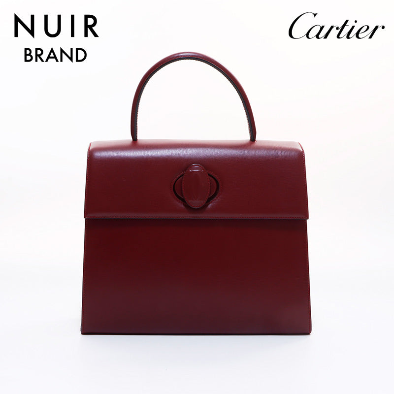 カルティエ ワインレッド ハンドバッグ 中古・古着通販】Cartier (カルティエ) ハンドバッグ ワイン