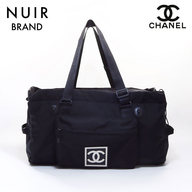 Chanel CHANEL 2003-2004 Sports Line Boston Bag Black WS7057 – NUIR