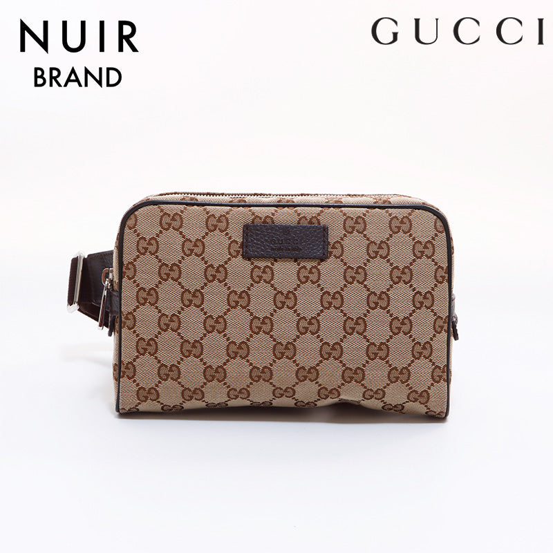 グッチ GUCCI GGキャンバス ウエストバッグ ブラウン WS7091 – NUIR