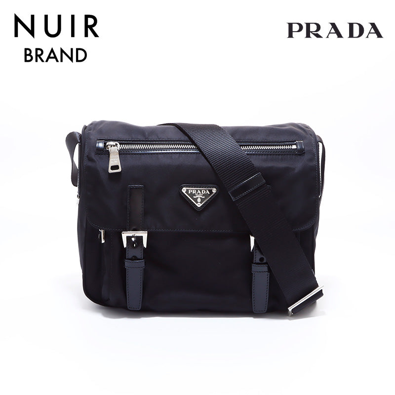 PRADA Nylon Messenger Shoulder Bag Black WS7146 – NUIR VINTAGE