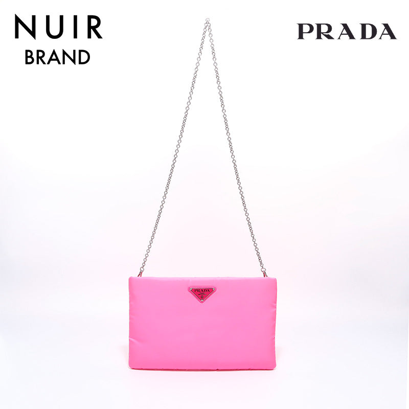 プラダ PRADA テスート 2way チェーン ショルダーバッグ ピンク