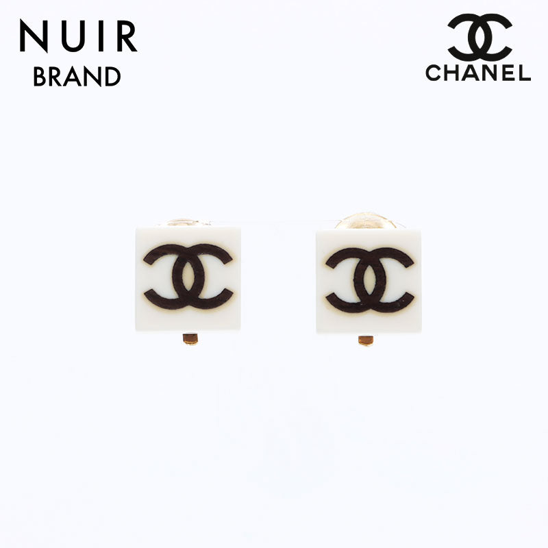 シャネル CHANEL ココマーク イヤリング ホワイト WS7186 – NUIR VINTAGE