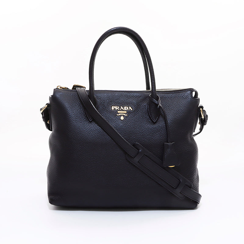 プラダ PRADA レザー2WAY トートバッグ ブラック WS7282 – NUIR VINTAGE