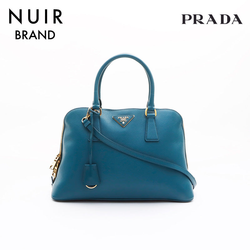 プラダ PRADA 2way 三角ロゴ トライアングルロゴ レザー ショルダーバッグ ブルー WS7337 – NUIR VINTAGE