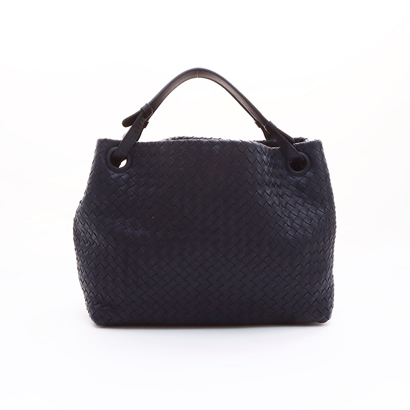 ボッテガヴェネタ BOTTEGAVENETA イントレチャート ミラー付き ガルダバッグ ショルダーバッグ ブラック WS7361 – NUIR  VINTAGE