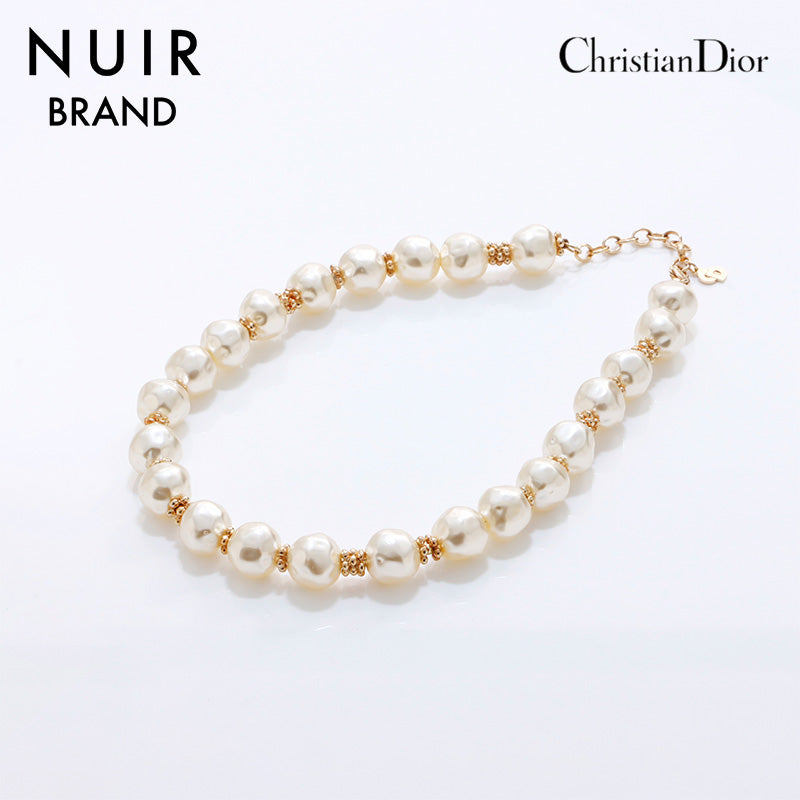 クリスチャンディオール Christian Dior パール ネックレス ゴールド 
