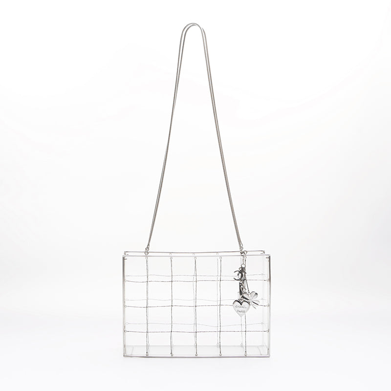 CHANEL シャネル ココマーク アイコン アクリル ボックス ビーズ チェーンショルダーバッグ クリア 美品 中古 4b007655 シャネル CHANEL ココマークアイコン アクリルケース ビーズ チェーン
