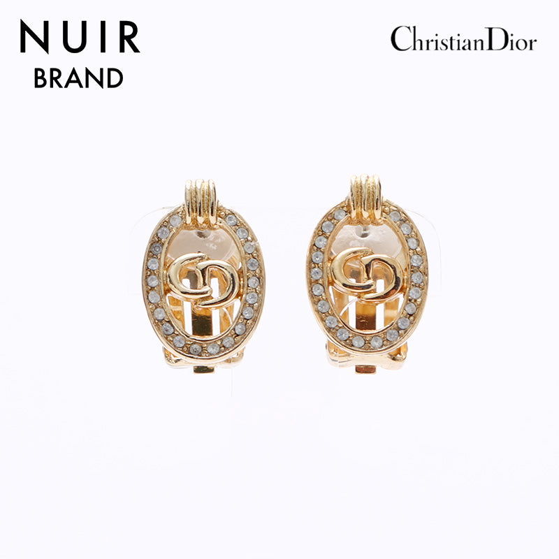 クリスチャンディオール Christian Dior ラインストーン イヤリング