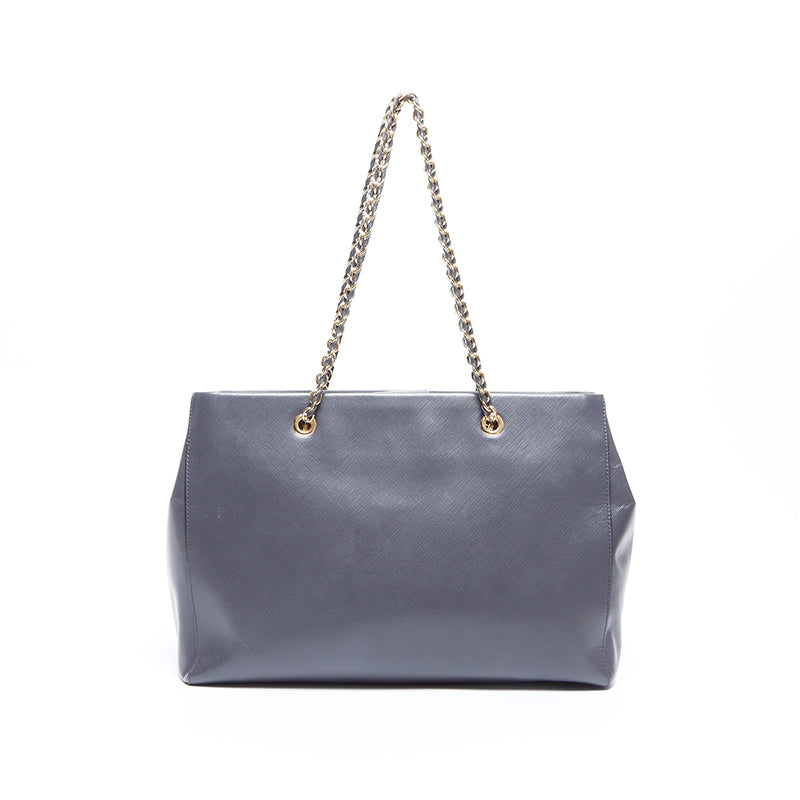 Salvatore Ferragamo Varra Shoulder Bag Grey WS7661 – NUIR VINTAGE