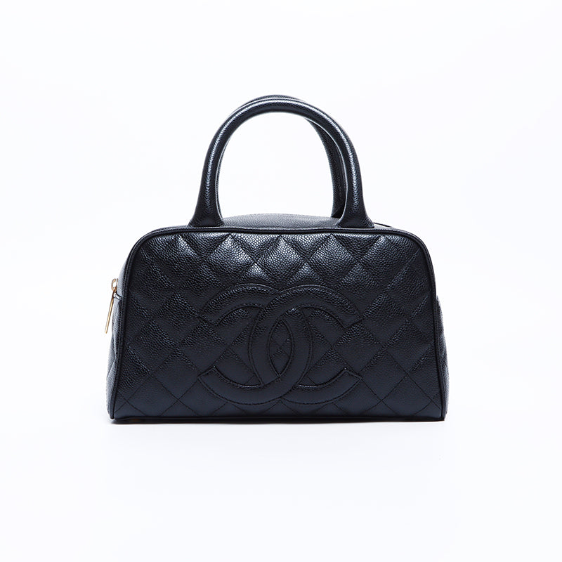 シャネル CHANEL デカココマーク マトラッセ キャビアスキン ボストン8
