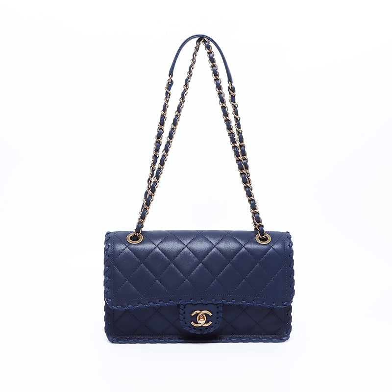 Chanel Coco Mark Matelasse 20 shoulder bag Navy WS7725 – NUIR VINTAGE