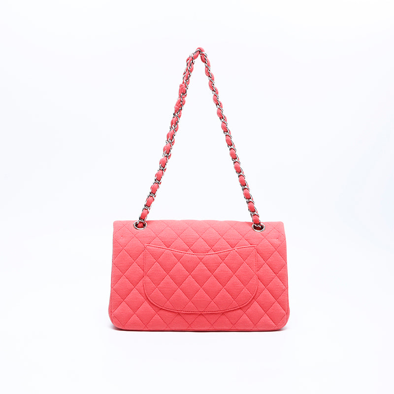 シャネル ショルダーバッグ シャネル CHANEL 24番台 ダブルフラップ コットン ショルダーバッグ