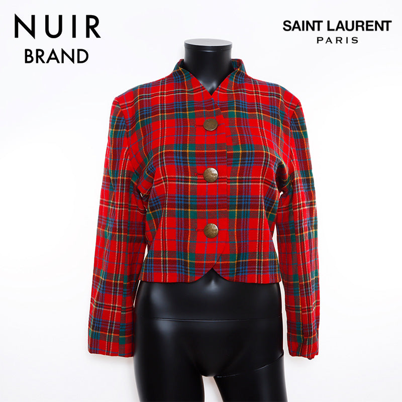 イヴ・サンローラン YVES SAINT LAURENT サイズ:36 チェック YSL