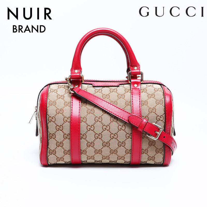 グッチ GUCCI GGキャンバス ミニボストン 2way ハンドバッグ ベージュ ピンク WS7854 – NUIR VINTAGE