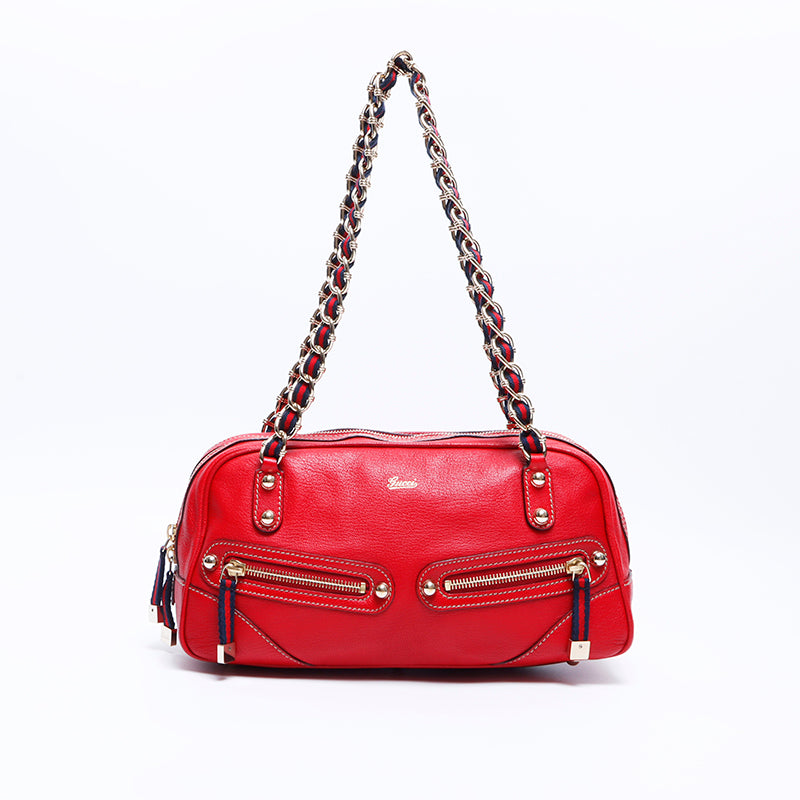 グッチ GUCCI チェーン ショルダーバッグ レッド WS7900 – NUIR VINTAGE