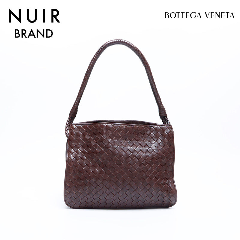 Bottegaveneta Leather Intrecciato Shoulder Bag Brown WS7946 – NUIR
