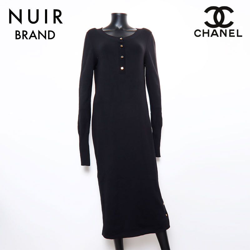 シャネル CHANEL ココボタン 長袖 ワンピース ブラック WS8074 – NUIR VINTAGE