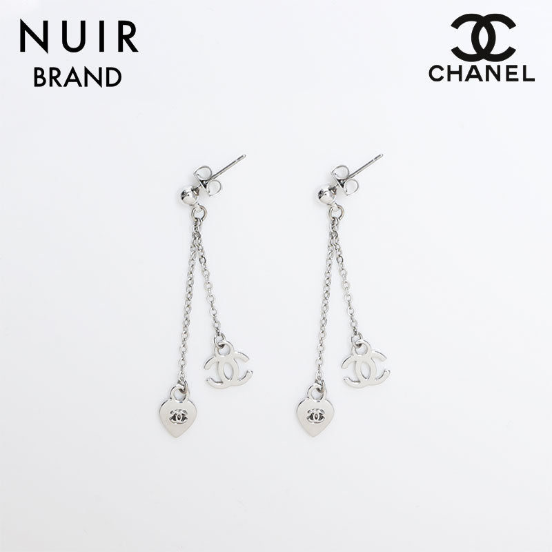 CHANEL シルバーチェーンネックレス &ピアス CHANEL（シャネル） ネックレス ABF742 B20575 チョーカー チェーン
