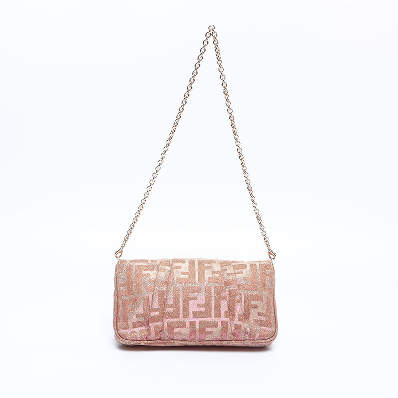 フェンディ FENDI ズッカ チェーン マンマバケット ミニ ポシェット