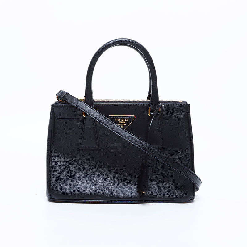 Prada プラダ サフィアーノ 2wayバッグ レザー ブラック プラダ PRADA 2way サフィアーノレザー ハンドバッグ ブラック WS8131