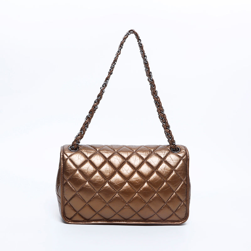 シャネル CHANEL 10番台 マトラッセ ショルダーバッグ ゴールド WS8161  