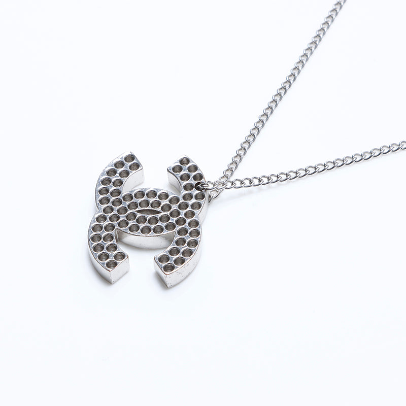 【レア】CHANEL シャネル ネックレス チェーン 太め シルバー 03P シャネル CHANEL 03P ココマーク パンチング ネックレス