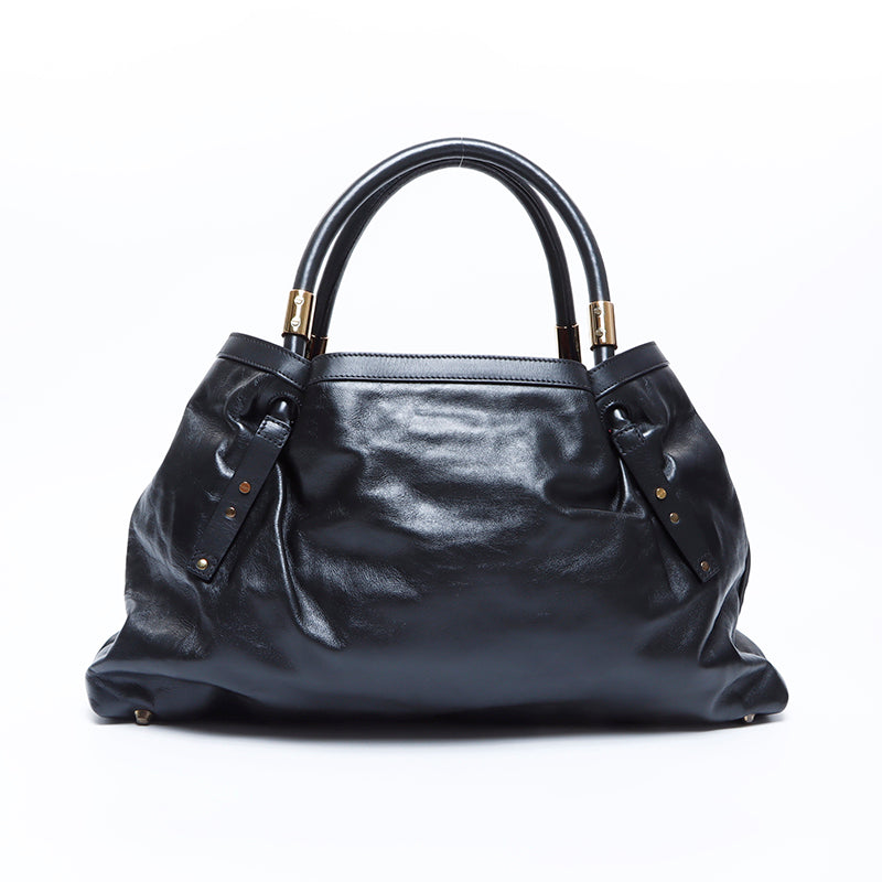 【美品】Chloé クロエ ヴィンテージ ジャネット バッグ レザー クロエ Chloe ヴィクトリア レザー ショルダーバッグ ブラック WS8194