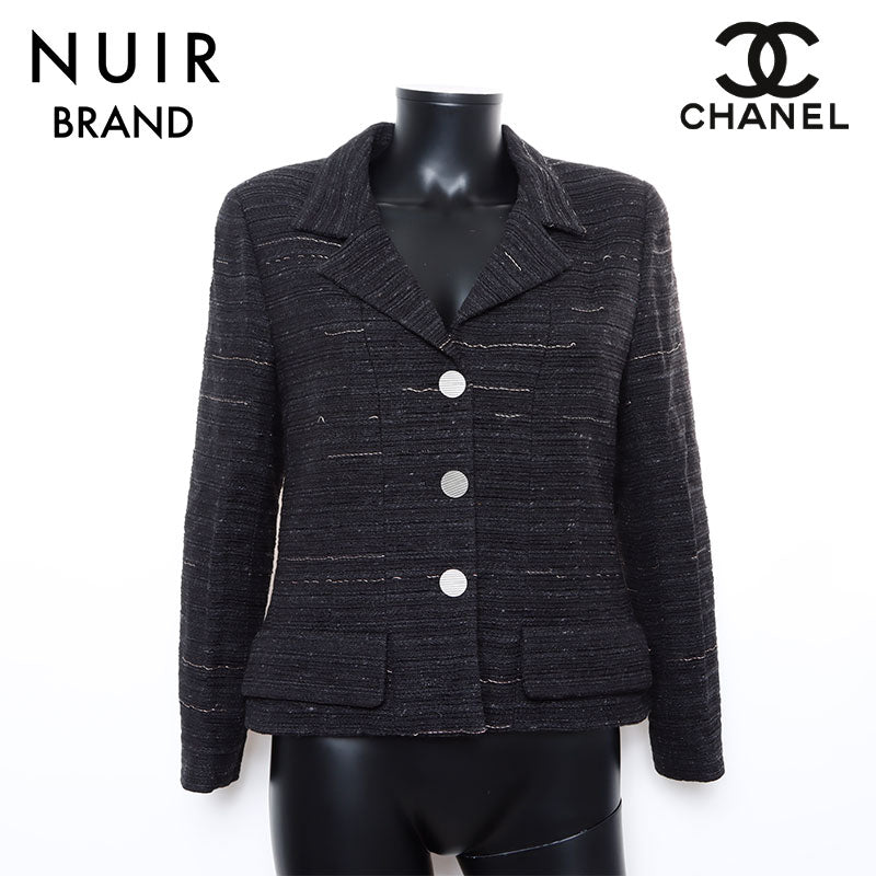 シャネル CHANEL 99A サイズ42 ツイード テーラード ジャケット