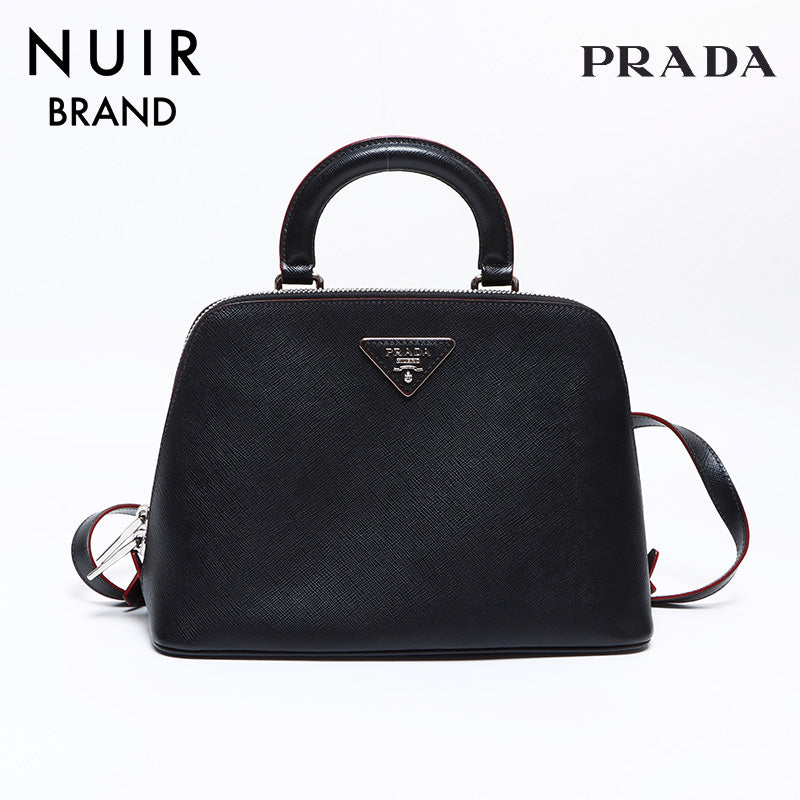 PRADA Saffiano Leather Backpack/Daypack Black WS8315 – NUIR