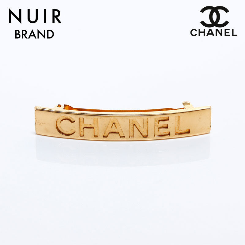 シャネル CHANEL ロゴ 97A ヘアアクセサリー バレッタ ゴールド