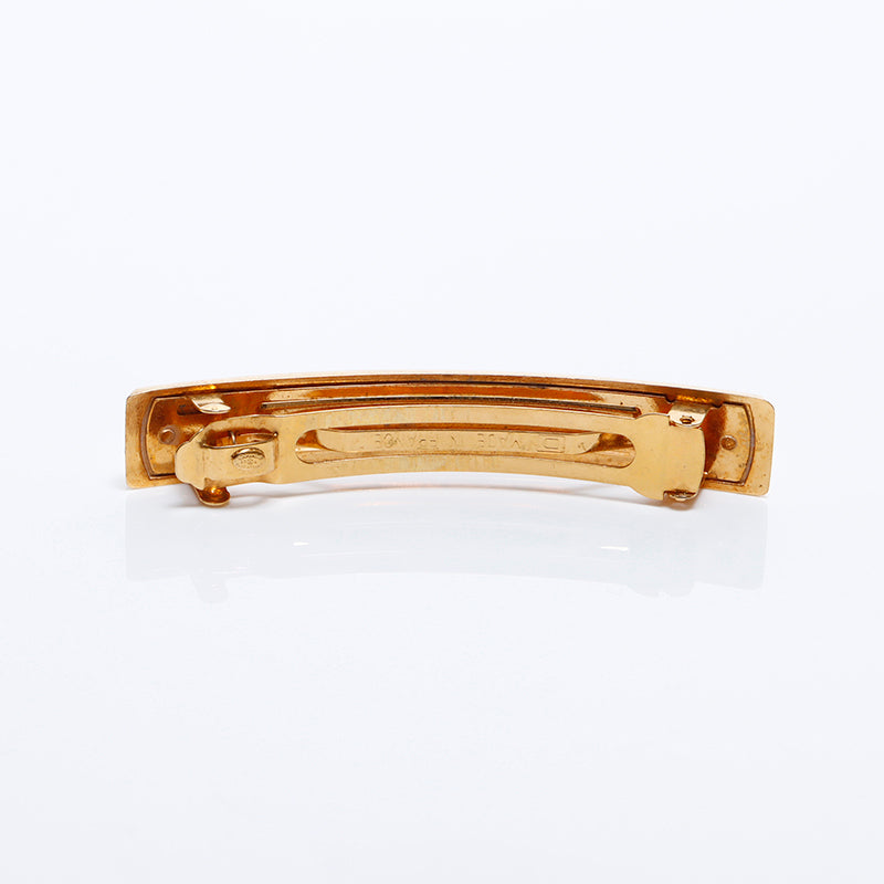 シャネル CHANEL ロゴ 97A ヘアアクセサリー バレッタ ゴールド WS8443