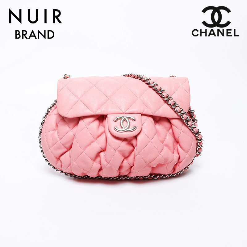 シャネル CHANEL 18番台 チェーン ラウンドマトラッセ ショルダーバッグ ピンク WS8500 – NUIR VINTAGE