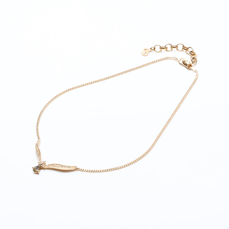 クリスチャンディオール Christian Dior ラインストーン ネックレス