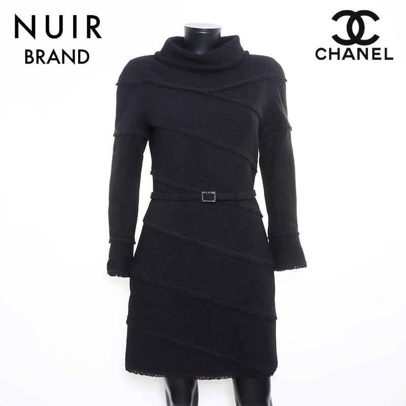 Chanel CHANEL Size:40 Tweed 08A Jacket Black WS8553 – NUIR VINTAGE