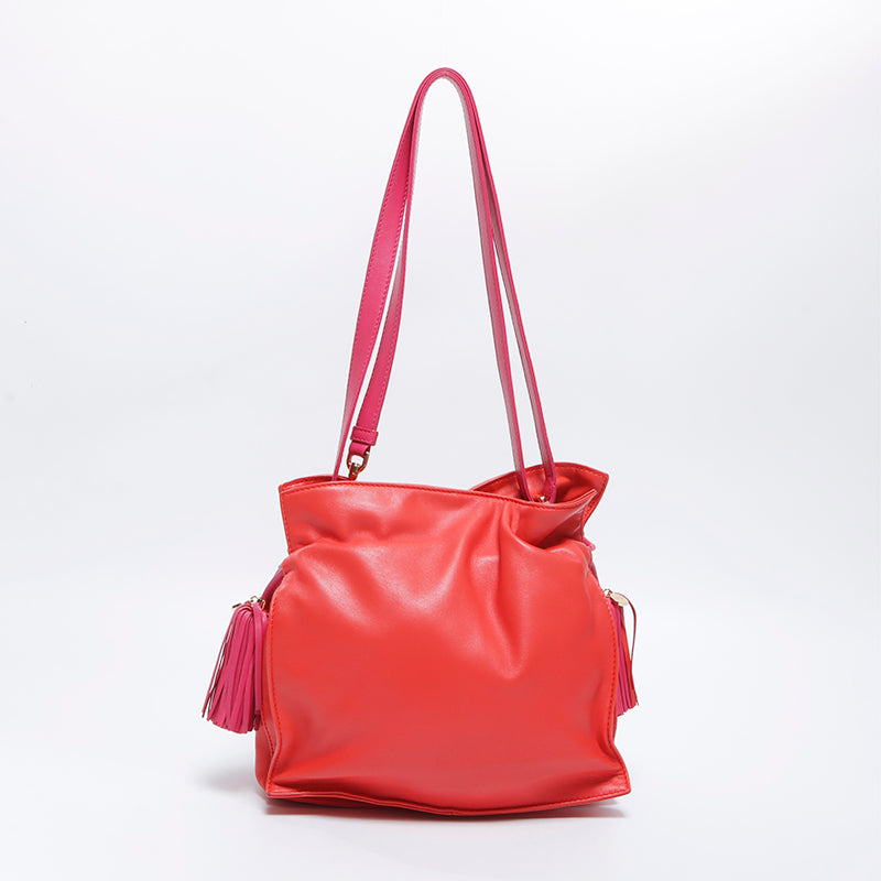 ロエベ LOEWE フラメンコ 2way アナグラム ショルダーバッグ レッド