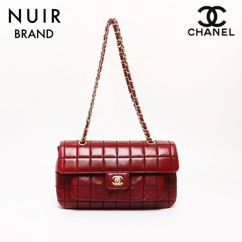 シャネル CHANEL 7番台 ラムスキン チョコバー チェーン ショルダーバッグ ボルドー WS8635 – NUIR VINTAGE