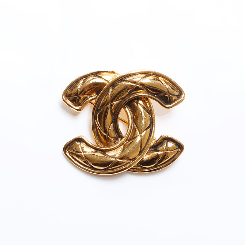 シャネル CHANEL ココマーク ヴィンテージ マトラッセ ブローチ