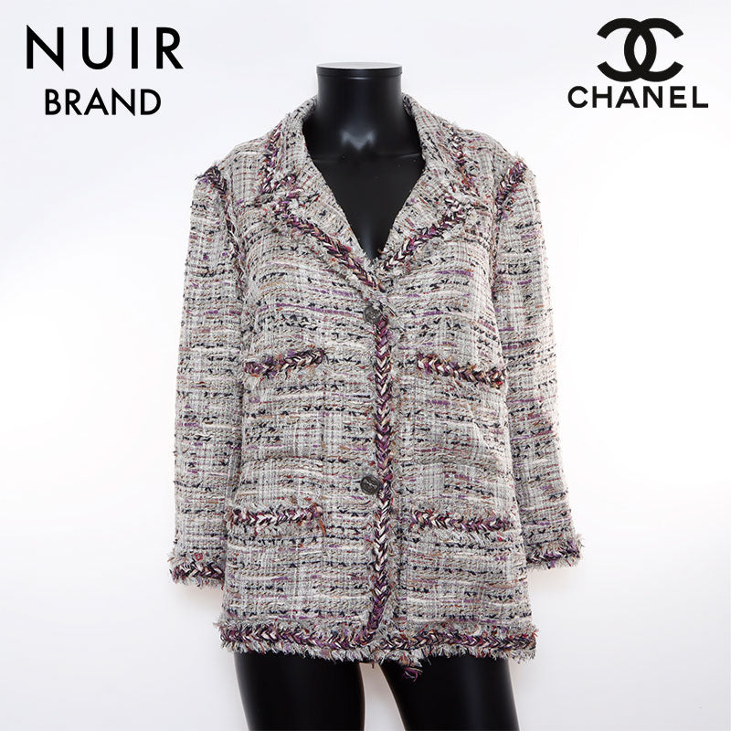 CHANEL 16FW チェックツイードショートコート シャネル CHANEL ツイード ショート ジャケット マルチカラー WS8683