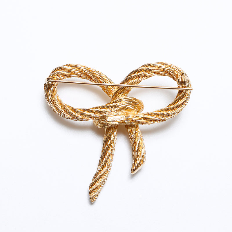クリスチャンディオール Christian Dior リボンモチーフ ブローチ