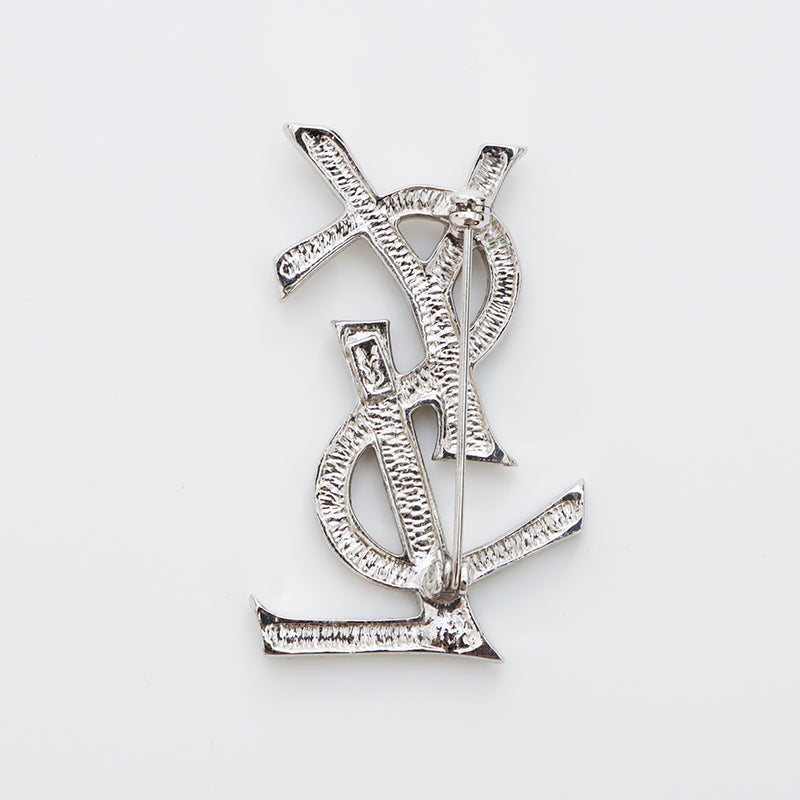 イヴ・サンローラン YVES SAINT LAURENT ラインストーン YSL ロゴ