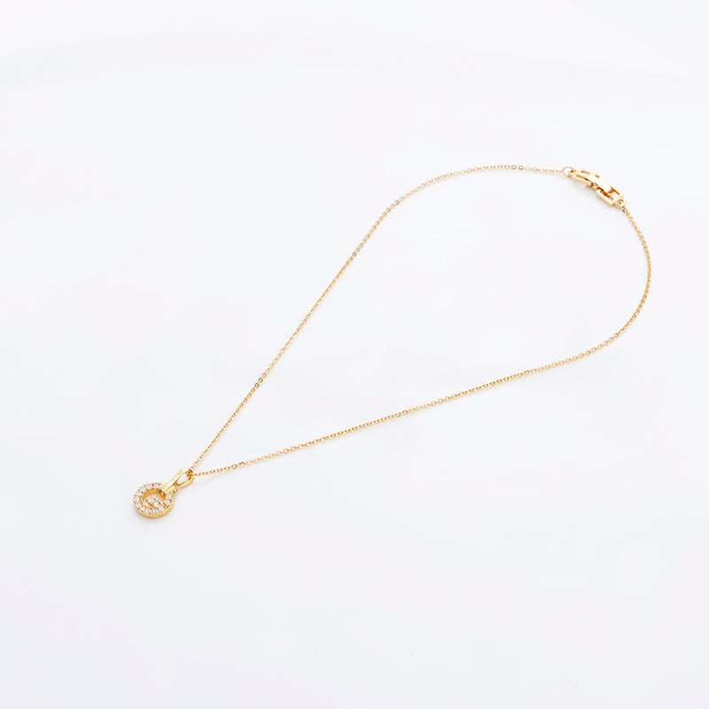 Givenchy Givenchy Rhinestone G Logo Vintage Necklace Gold