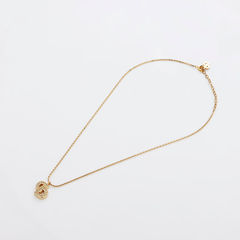 美品✨クリスチャン　ディオール　ネックレス　CD　ゴールド　ラインストーン　希少 クリスチャンディオール Christian Dior ラインストーン CD ロゴ