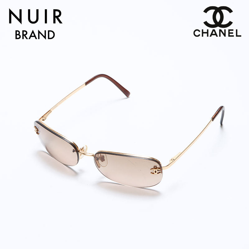 【美品・正規品】CHANEL シャネル サングラス ココマーク フチ無 ケース付 極美品 】シャネル サングラス ココマーク ケース付き CHANEL