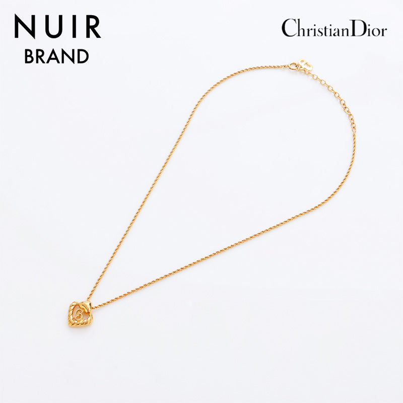 クリスチャンディオール Christian Dior ロゴ ハート ネックレス ゴールド WS9011 – NUIR VINTAGE