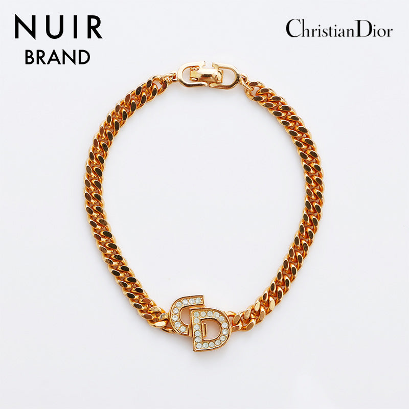 Christian Dior Logo Chain Bracelet Gold WS9014 – NUIR VINTAGE