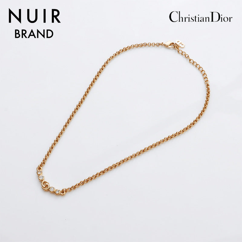 クリスチャンディオール Christian Dior CD ロゴ ラインストーン ヴィンテージ ネックレス ゴールド WS9093 – NUIR  VINTAGE