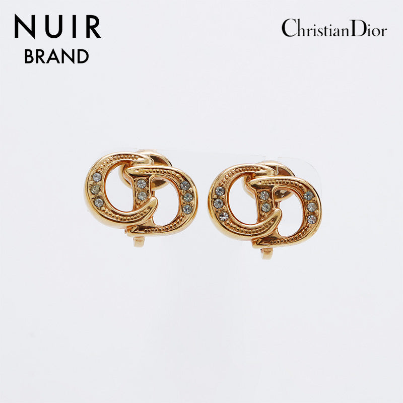 クリスチャンディオール Christian Dior CD ロゴ ラインストーン