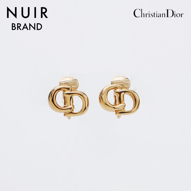 Christian Dior CD Logo Earrings Gold WS9174 – NUIR VINTAGE