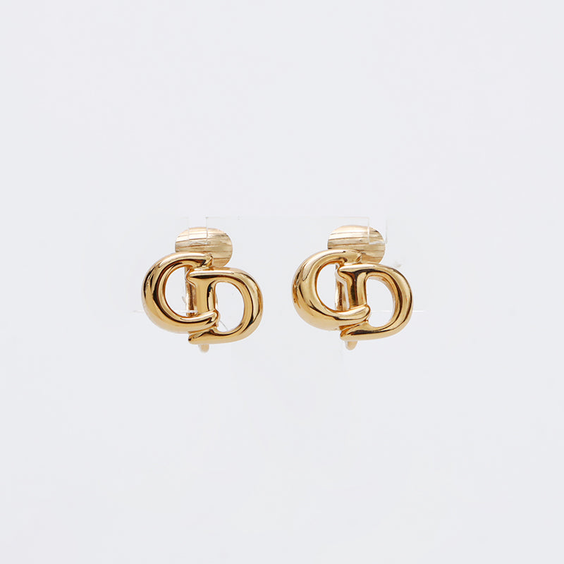 Christian Dior CD Logo Earrings Gold WS9174 – NUIR VINTAGE